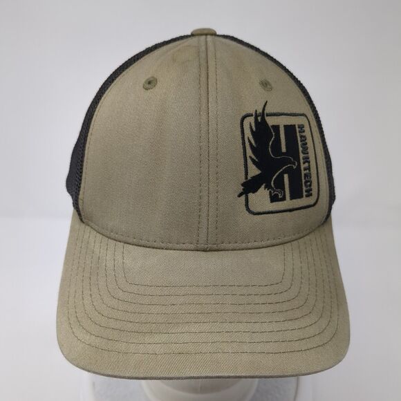 Hawktech Fitted Mesh Back Trucker Hat Brown L/XL Colorblock Richardson - Picture 2 of 9